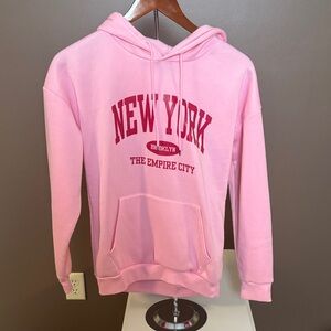 SHEIN Pink New York Hoodie